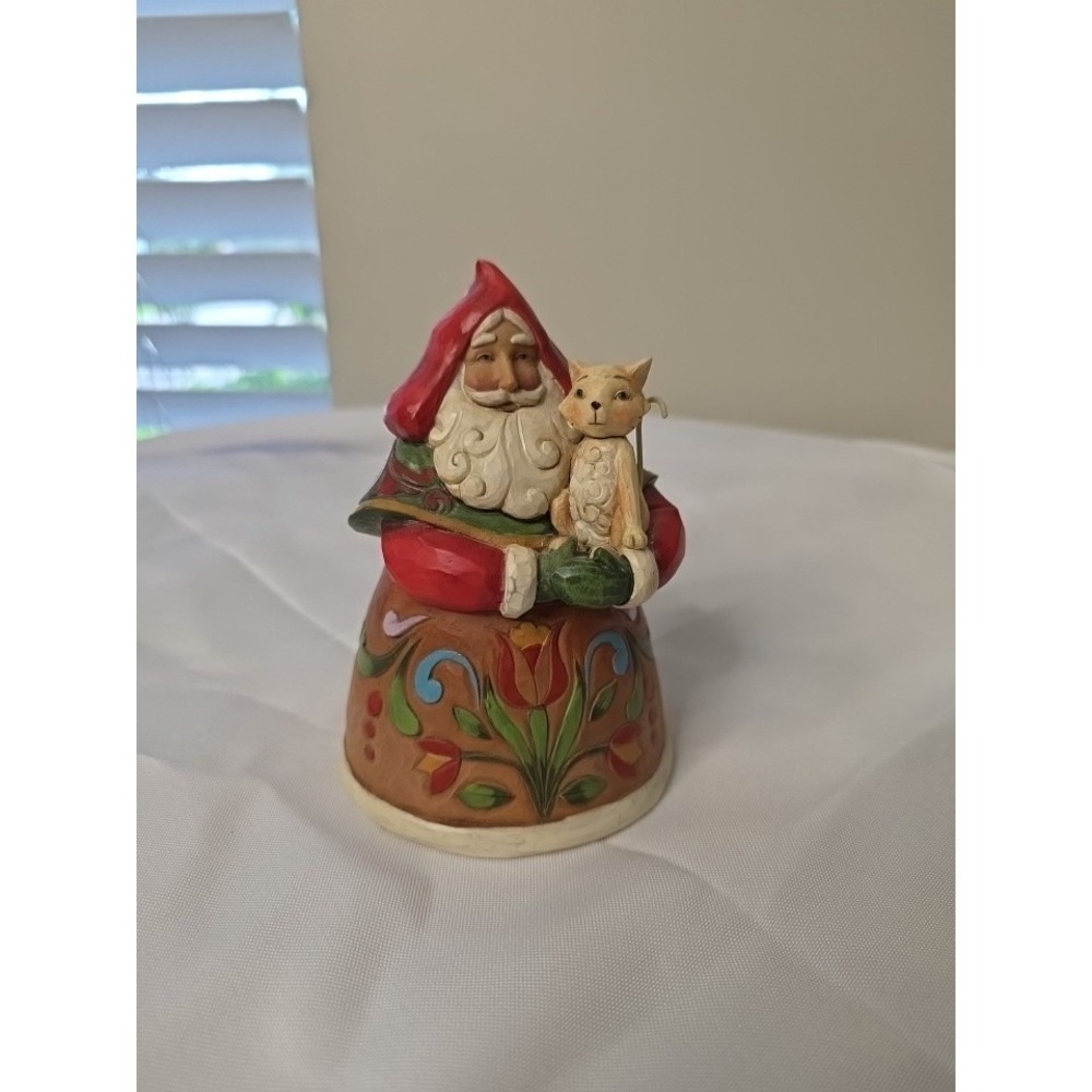 Jim Shore Purrfect Christmas Figurine Santa with Cat Heartwood‎ Creek 4022911